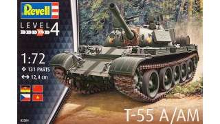 Maqueta de tanque T-55 A/AM a escala 1/72 de Revell