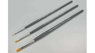 juego pinceles modelismo tamiya Juego de 3 pinceles de precisión para pintura y decoración de maquetas marca Tamiya