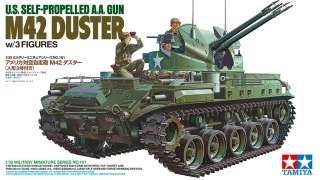 m42 duster tamiya 1 35 Maqueta del cañón antiaéreo autopropulsado americano M42 Duster de Tamiya a a escala 1/35