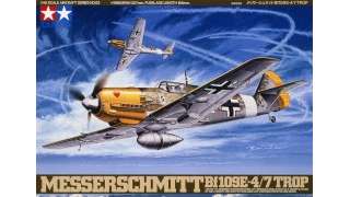 messerschmitt bf 109 e 4 7 trop tamiya 1 48 Maqueta de caza alemán Messerschmitt Bf109E-4/7 Trop a escala 1/48 de Tamiya