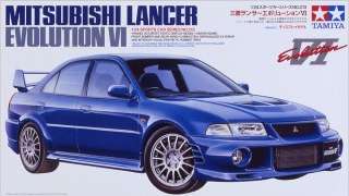 mitsubishi lancer evolution vi tamiya 1 24 Maqueta del Mitsubishi Lancer Evolution VI de Tamiya a escala 1/24