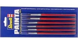 Set de 6 pinceles standard del 00 al 4 para pintura de maquetas de Revell