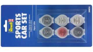 Set de 6 botes de pintura acrílica para pintar maquetas de coches deportivos de Revell