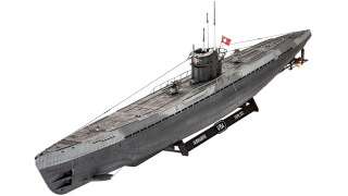 Maqueta de submarino alemán Type IX C a escala 1/72 de Revell